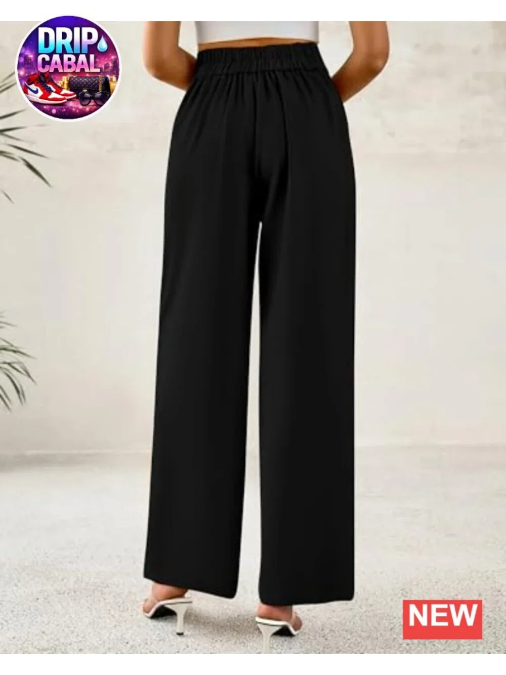 Wide Leg Dress Pants Women High Waisted Palazzo Trousers Business Casual Office